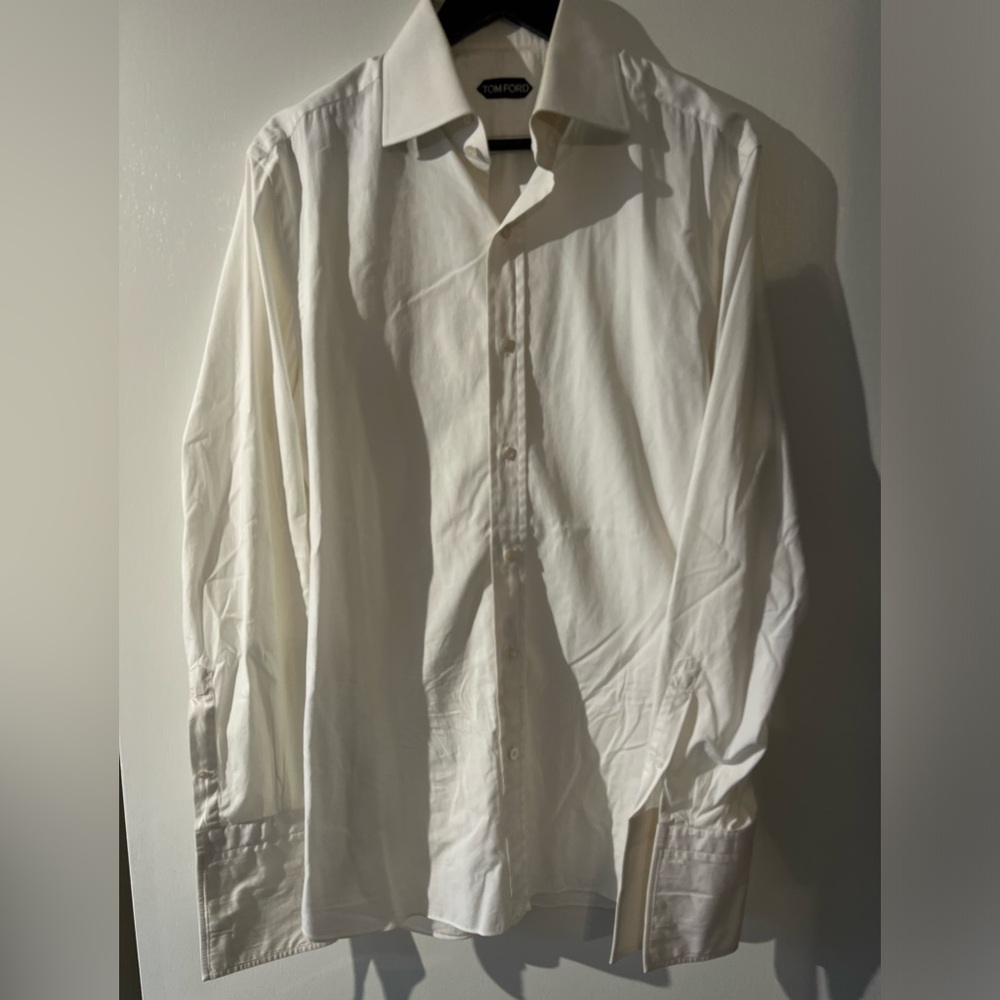 TOM FORD Button Up Dress shirt 41…. 16 Neck French Cuffs